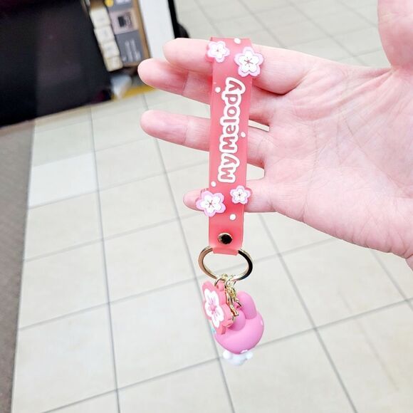 Brand New Sanrio Melody Pink Sakura Keychain - Picture 4 of 4